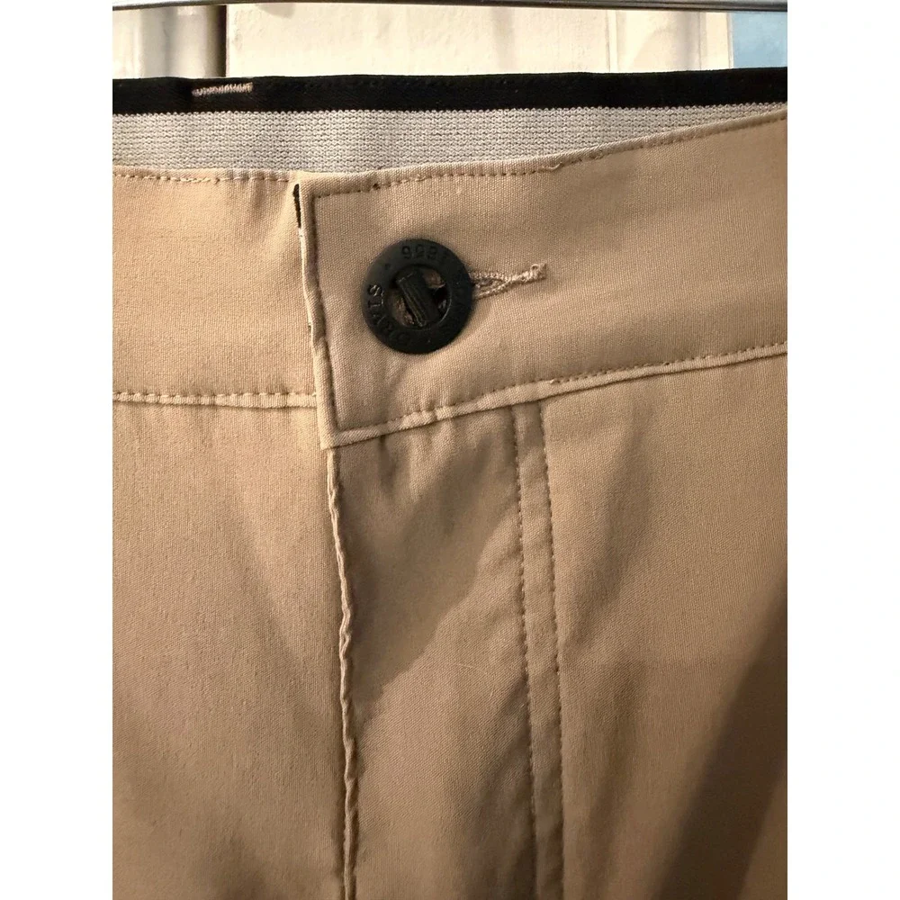 Orvis Mens Performance Stretch Khaki Pants Tan Straight Leg Hiking 1525905